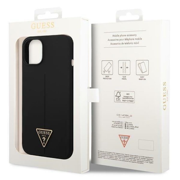 GUESS iPhone 14 Plus Skal Silicone Triangle - Svart Svart