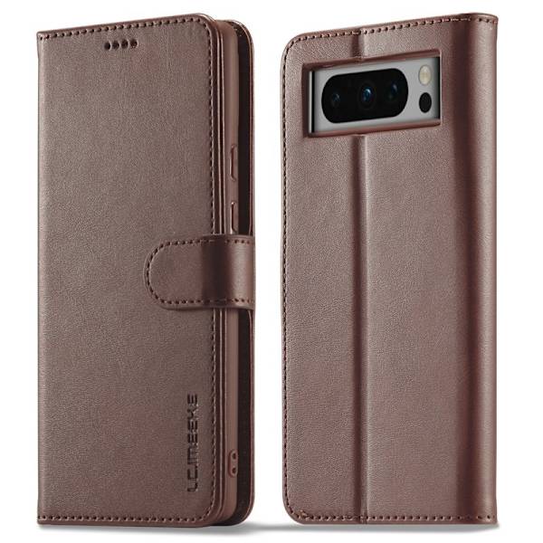 LC.IMEEKE Google Pixel 8 Pro Plånboksfodral Konstläder - Brun