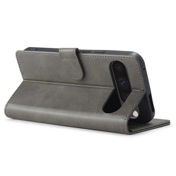 LC.IMEEKE Google Pixel 9 Pro Plånboksfodral Shockproof Konstläder - Grå