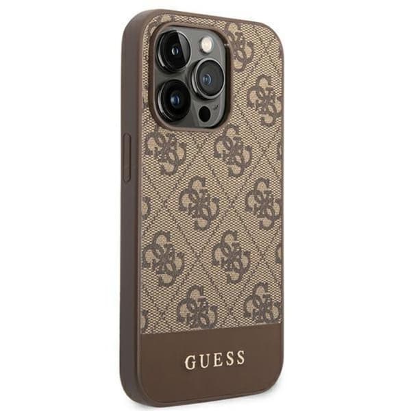 GUESS iPhone 14 Pro Skal Stripe Collection - Brun Brun