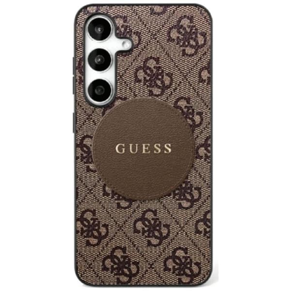 Guess Mobilskal till Galaxy S25 MagSafe Round Patch Classic Logo - Brun Brun