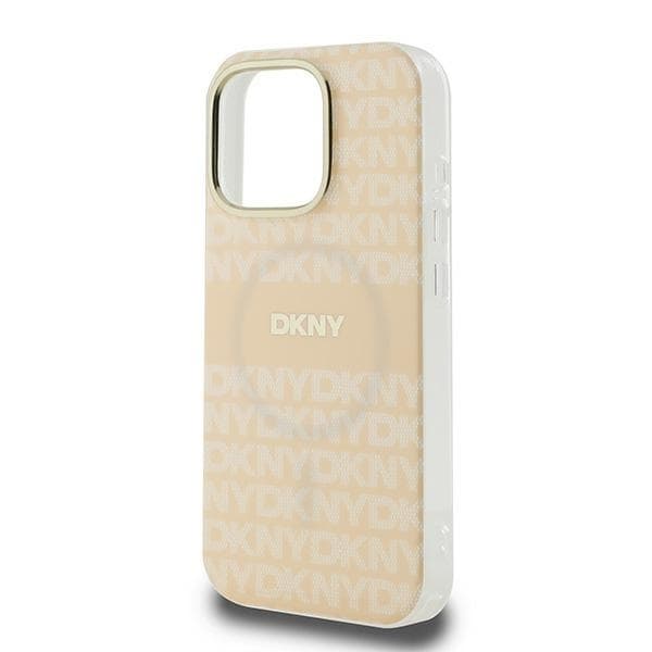 DKNY telefontaske til iPhone 16 Pro Max MagSafe Repeat Texture Stripe - Pink Rosa