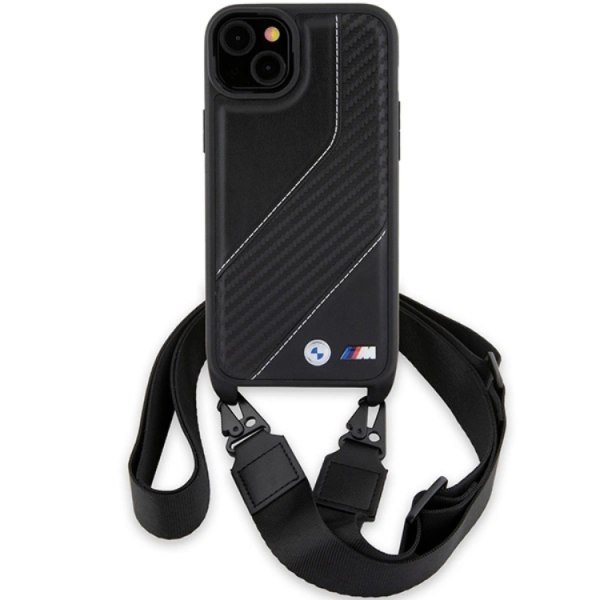 BMW iPhone 15/14 Plus Neck Cover M Edition Carbon Stripe