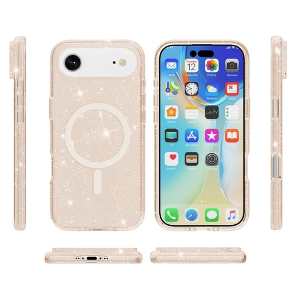 Mobilskal till iPhone Air MagSafe Puderglitter - Guld Guld
