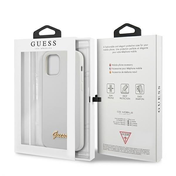 Guess Skal iPhone 12 Mini Metal Logo Script - Hvid White