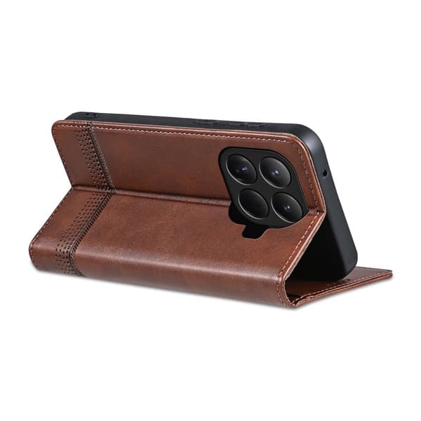 AZNS Xiaomi 15T Pro Plånboksfodral Konstläder - Brun