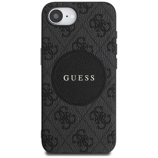 Guess telefontaske til iPhone 16e MagSafe 4G Circle Classic Logo - Sort Svart