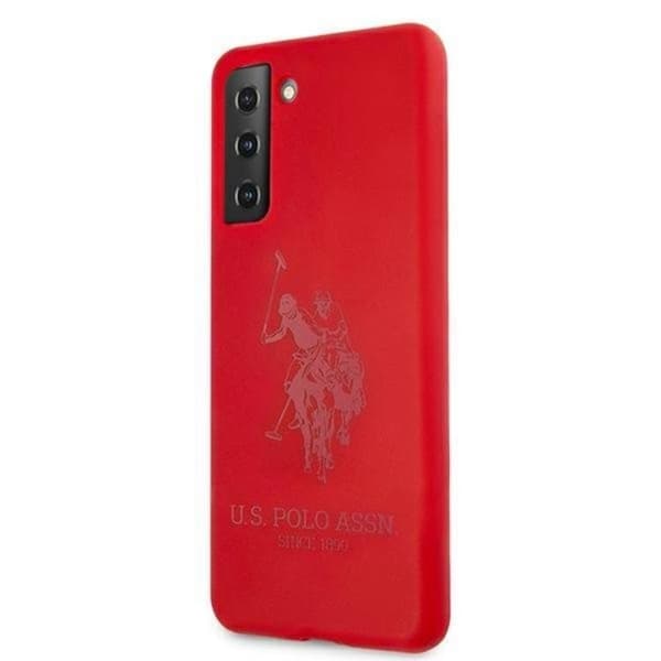 US Polo Silicone On Tone Taske til Galaxy S21 Plus - Rød Red