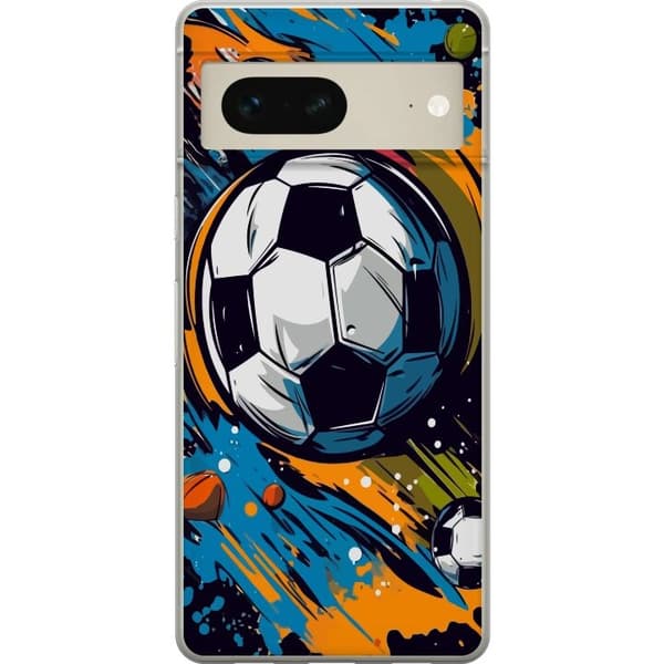 Telefontaske til Google Pixel 7 med fodbolde