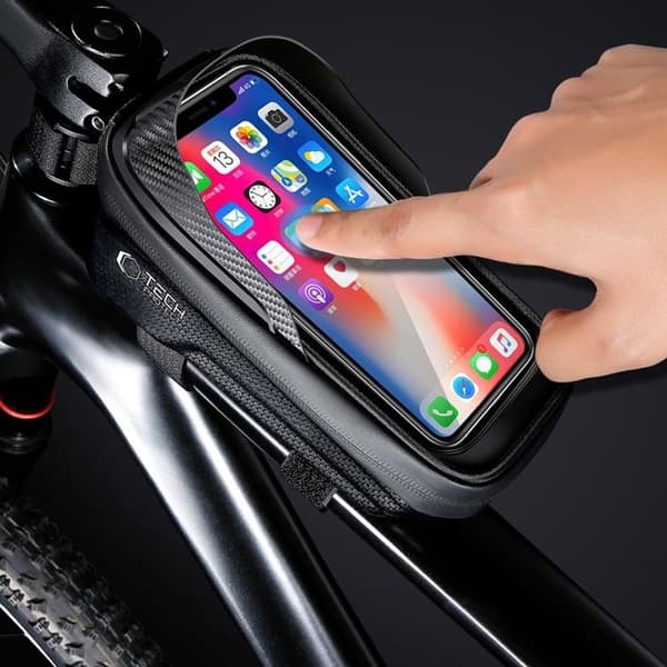 Tech-Protect Cykeltaske „M“ V2 Universal Sakwa - Sort Svart