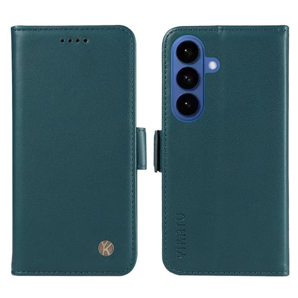 YIKATU Samsung Galaxy S26 Plus Plånboksfodral Konstläder Ställfunktion - Grön