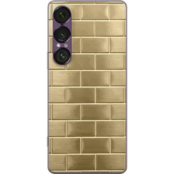 Telefontaske til Sony Xperia 1 VII med gyldne mursten