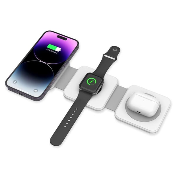 Tech-Protect 3-i-1 Magsafe Trådløs oplader iPhone/Apple Watch/Ai