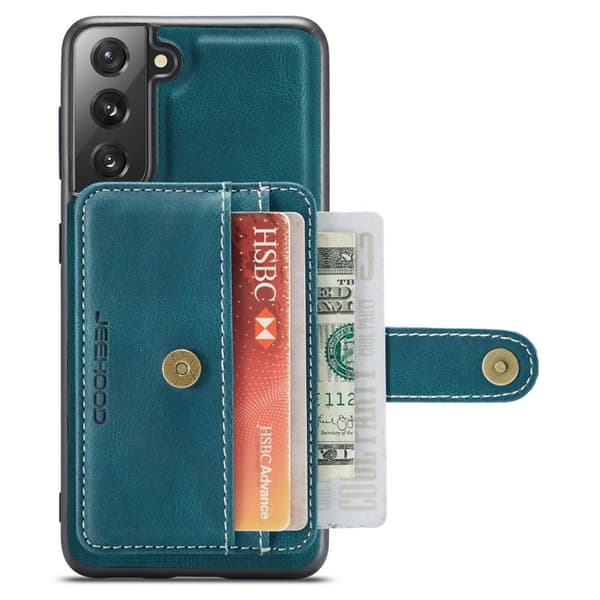 JEEHOOD Mobilskal till Samsung Galaxy S22+ med RFID Skydd - Blå