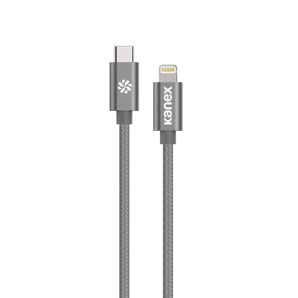 Kanex Durabraid USB-C till Lightning2m - Rymdgrå grå