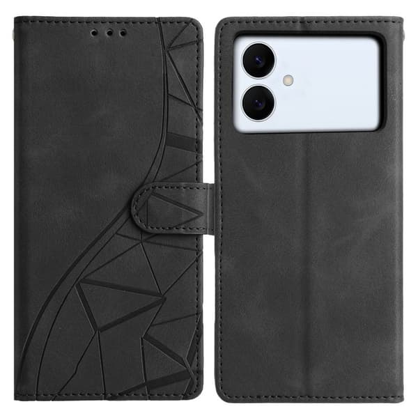 Samsung Galaxy S26 Edge Plånboksfodral Ställ Impränerad Konstläder - Svart