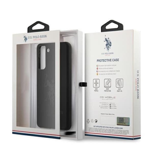US Polo Silicone On Tone Skal Galaxy S21 Plus - Svart Black