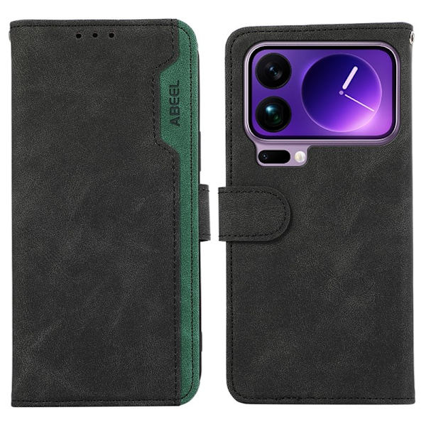 ABEEL Xiaomi 17 Pro Max Plånboksfodral Splicing Konstläder Svart