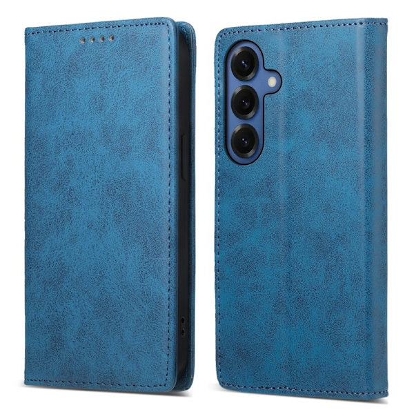 Samsung Galaxy S26+ Plånboksfodral RFID Skydd Konstläder - Blå
