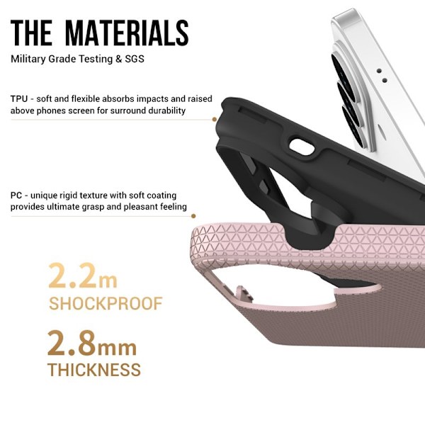 Mobilskal för Samsung Galaxy S26 Plus Magnetiskt Shockproof TPU + PC - Roséguld