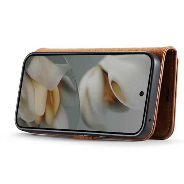 DG.MING Google Pixel 10 Pro XL Plånboksfodral Split Läder Brun