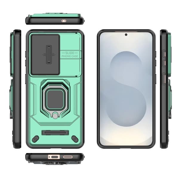 WANLONFENG Mobilskal för Samsung Galaxy S26 Plus Kickstand PC + TPU - Grön