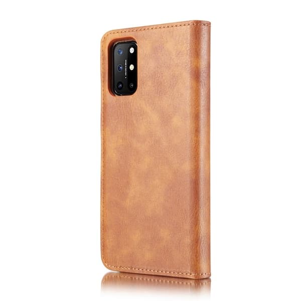 DG.MING OnePlus 8T Äkta Läder Plånboksfodral Brun