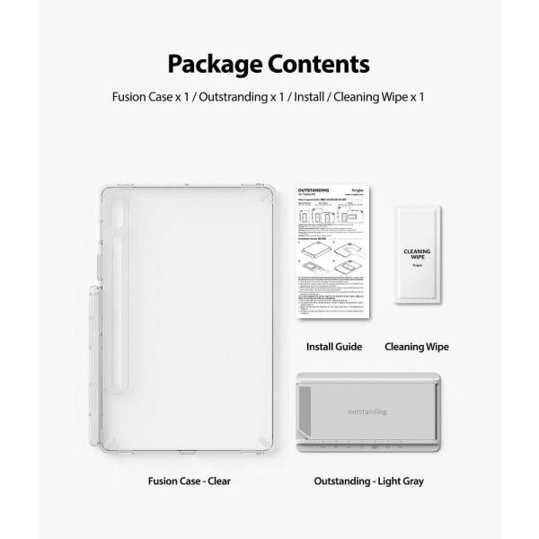 Ringke Shell Samsung Galaxy Tab S7 / Tab S8 - Läpinäkyvä