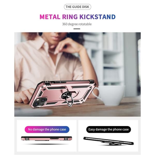 Mobilskal till iPhone 15 Plus med Kickstand - Roséguld Roséguld