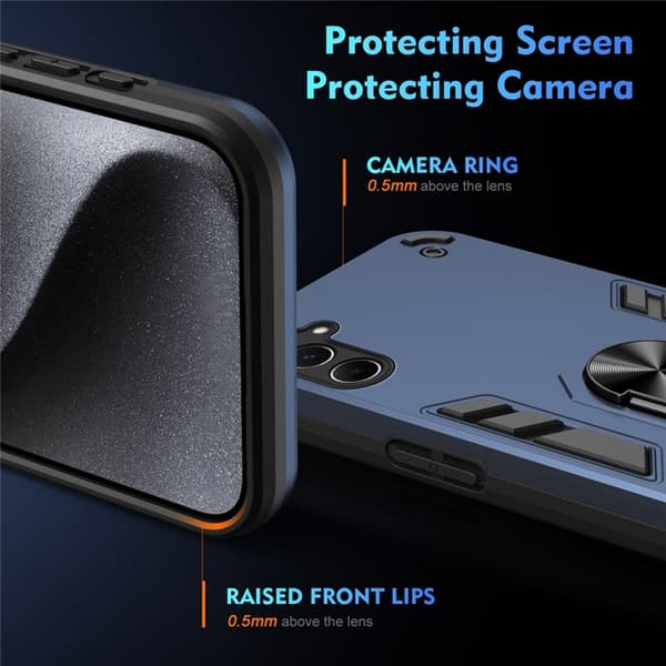 Mobilskal till Galaxy A26 Kickstand PC+TPU Drop Defend - Blå Blå
