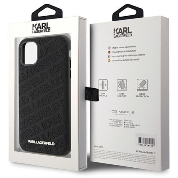 KARL LAGERFELD iPhone 11/XR Mobilskal Quilted K Pattern - Svart Svart