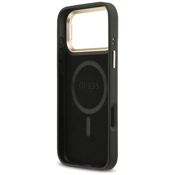 Guess Mobilskal till iPhone 17 Pro Max MagSafe Triangle Logo & Stand Svart