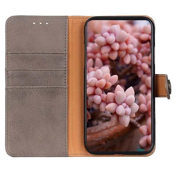 KHAZNEH Textured Plånboksfodral Galaxy A13 4G - Grå