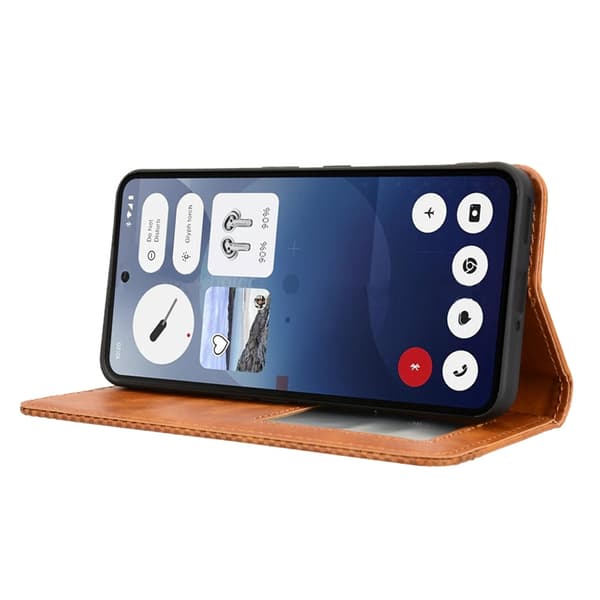 Nothing Phone (3a) Plånboksfodral Retro Kickstand - Brun Brun