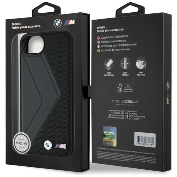 BMW Mobilskal till iPhone 16e MagSafe Oversized Stripes - Svart Svart