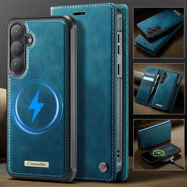 CaseMe Plånboksfodral för Samsung Galaxy S26 Plus Konstläder RFID Grön