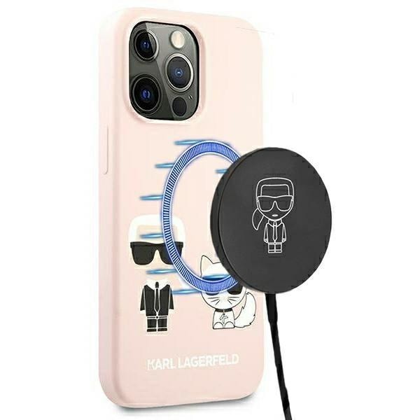 Karl Lagerfeld Karl & Choupette Magsafe Skal iPhone 13 Pro Max - Ljus Rosa