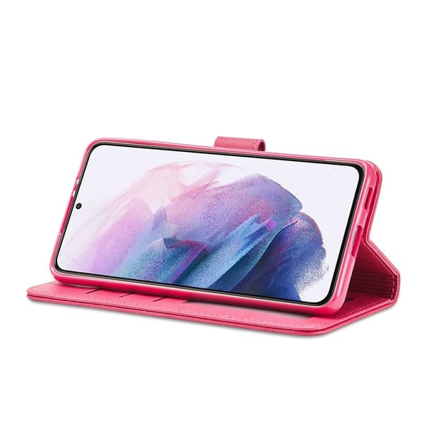 LC.IMEEKE Samsung Galaxy S21 Plånboksfodral Konstläder - Rosa