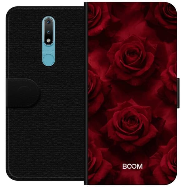 Plånboksfodral till Nokia 2.4 med Crimson Rose
