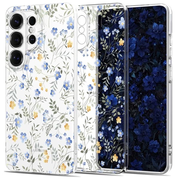 Tech-Protect Telefonetui Til Galaxy S26 Ultra Flexair - Forårsblomster Transparent
