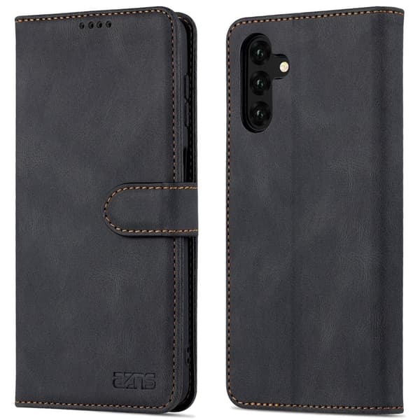 AZNS Samsung Galaxy A14 5G Plånboksfodral Konstläder - Svart