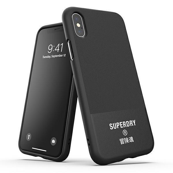 SuperDry Formstøbt Canvas Cover iPhone X / XS - Sort
