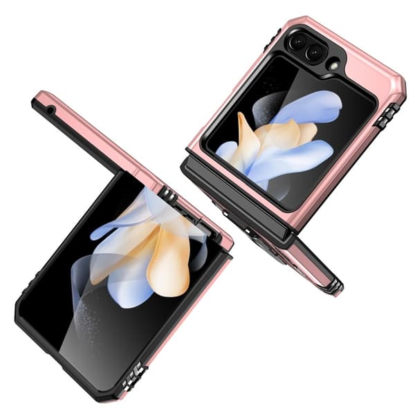 Mobilskal till Galaxy Z Flip7 FE/Z Flip6 Armor Kickstand Roséguld