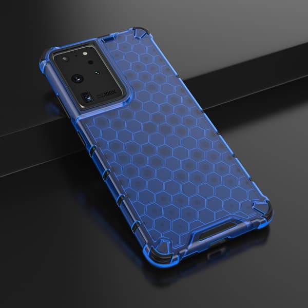 Galaxy S22 Ultra -kuori Honeycomb Armored - Sininen Blå