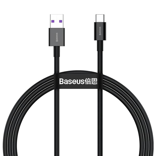 Baseus Huawei Fast Charging USB-C till USB-A kabel 1m - Svart Black