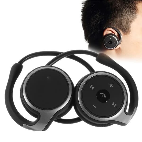Hörlurar Halsband med Mikrofon Bluetooth Stereo A6 Svart