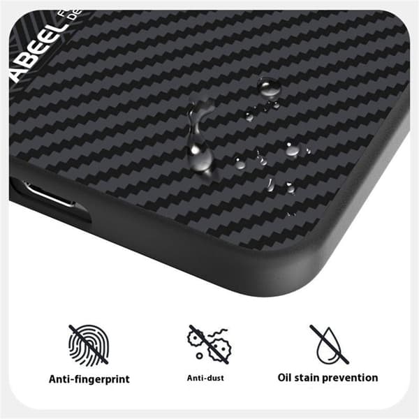 ABEEL Mobilskal till Samsung Galaxy S25 Edge PC TPU Aluminium Läder - Textur 2