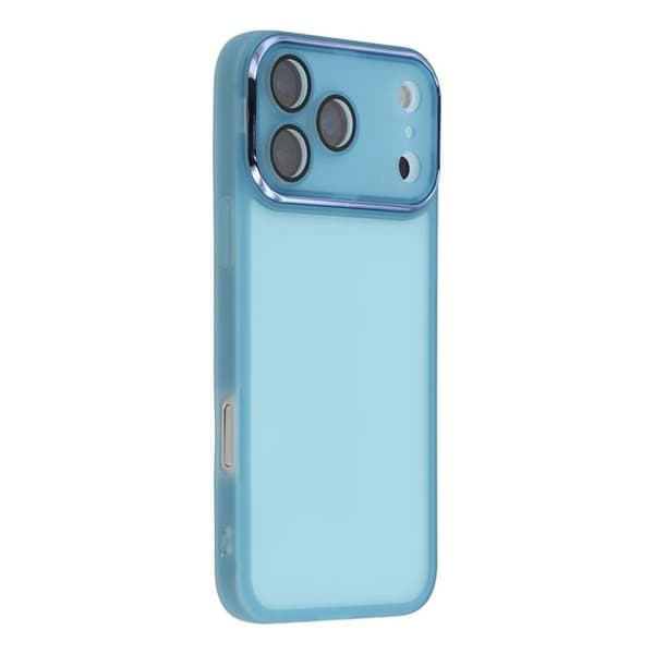 Mobilskal till iPhone 17 Pro Max Electroplated Kameraram - Transparent Blå Blå