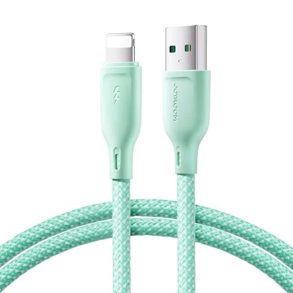 Joyroom USB-A - Lightning-kaapeli Multi-Color 3A 1m - Vihreä Grön
