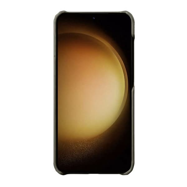 MELKCO Mobilskal till Samsung Galaxy S25 Plus Äkta Läder PC Grå